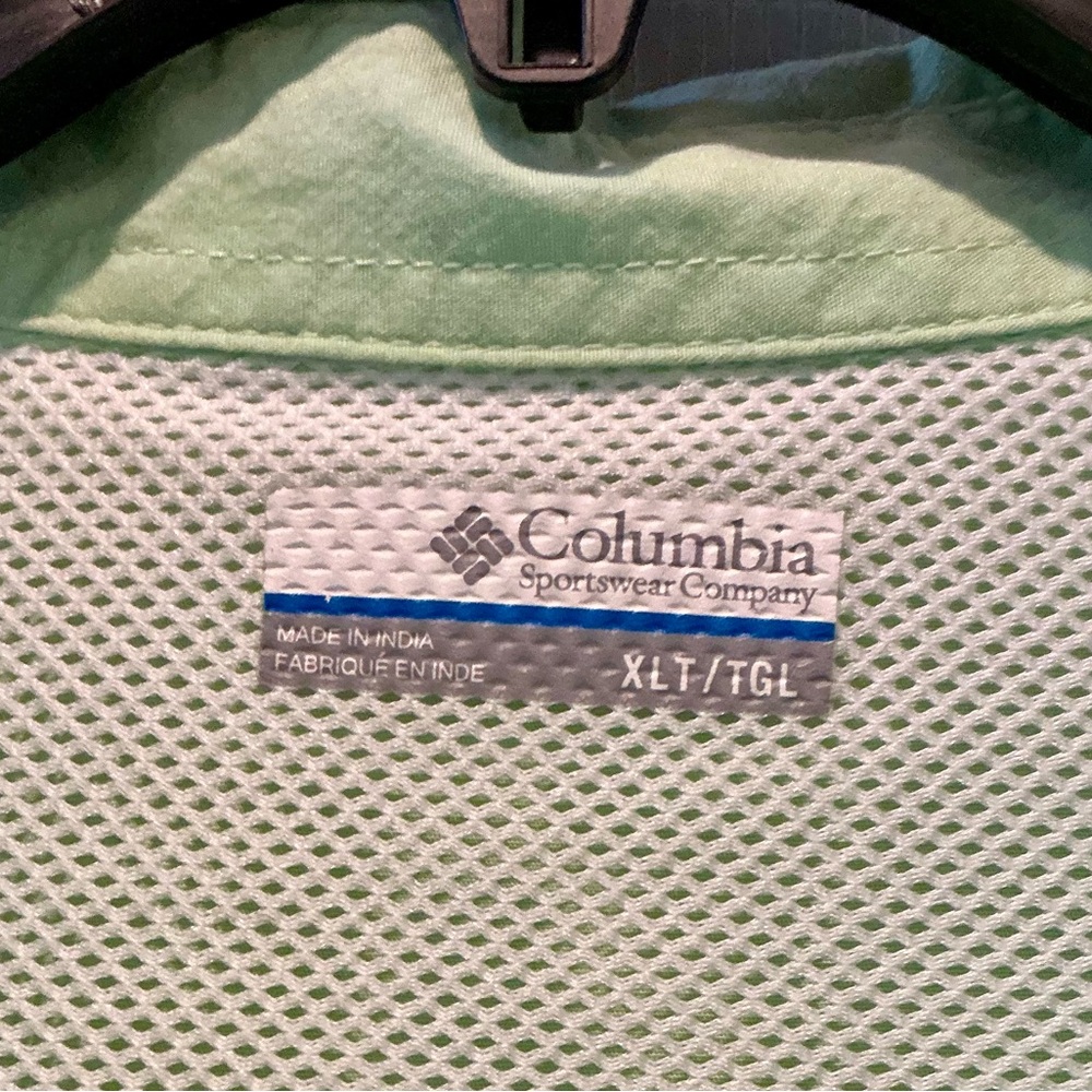Columbia PFG Men’s Bahama II Lime Green Outdoor Fishing Shirt Lightweight XLT - Picture 4 of 9